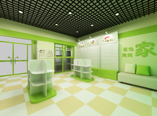 圣寵寵物晉城前進(jìn)路店的裝修設(shè)計(jì)效果圖