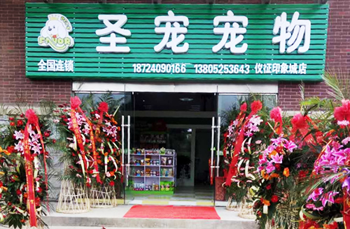 圣寵儀征印象城寵物店開業送驚喜
